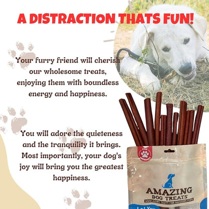 Amazing Dog Treats - 6 Inch Bulk Collagen Sticks for Dogs - (150 Count) - Collagen Sticks for Dogs - No Hide Dog Bones