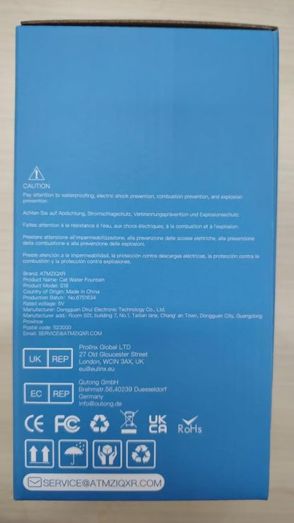 Cat Water Fountain Stainless Steel: Cat Fountain for Drinking - 88oz/2.6L Pet Water Fountain for Cats Indoor - Quiet Cats Water Bowl Dispenser - Pets Feeding & Watering Supplies - for Small Animals