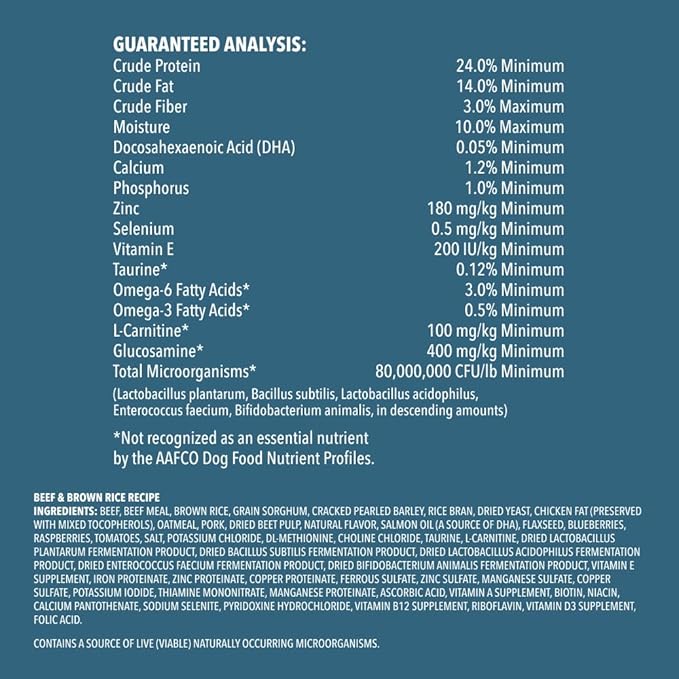 Amazon Brand - Wag Adult Premium Nutrition Dry Dog Food, Supports Stomach and Skin Health, Beef and Brown Rice, 30 lb Bag