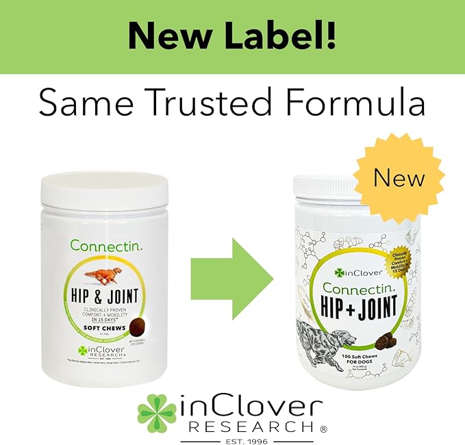 Hip and Joint Supplement for Large Dogs 70 Pounds and Up with Glucosamine Chondroitin, and Hyaluronic Acid – Formulated for Large Breeds – Clinically Proven Hip and Joint Support