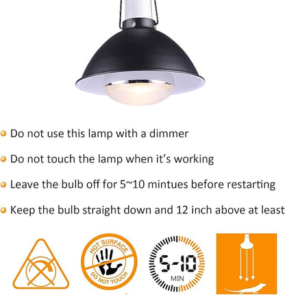 100W UVA UVB Reptile Light, Full Spectrum Reptile Heat Lamp Basking Bulb for Bearded Dragon, UVB Bulb Heat Light for Reptiles & Amphibians
