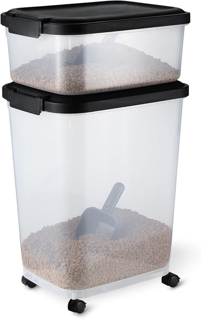 Amazon Basics Pet Food Storage Container 35lbs+10lbs