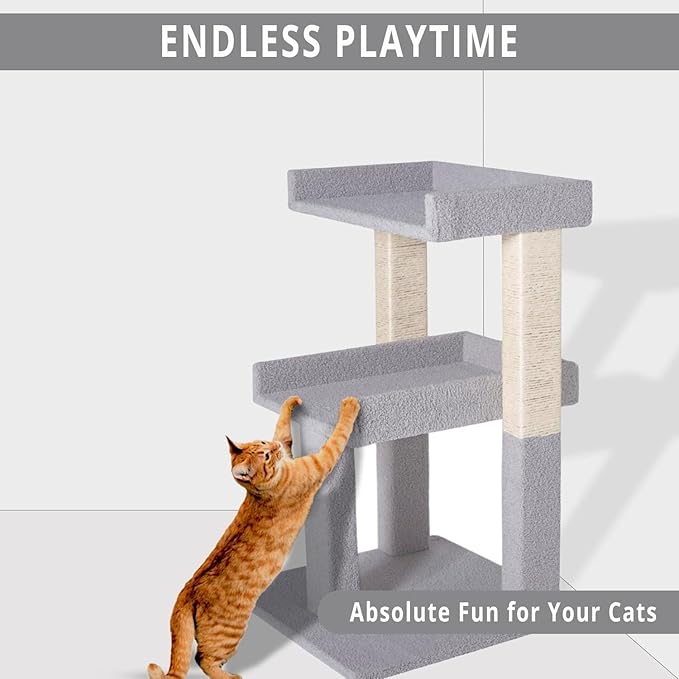 Lulu Large Cat Tower Gray