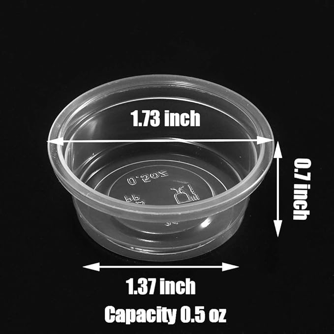 100 pcs 0.5oz Crested Gecko Food and Water Feeding Cups, Reptile Feeder Bowls, for Lizard and Other Small Pet Ledge Accessories Supplies