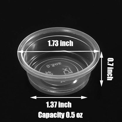 100 pcs 0.5oz Crested Gecko Food and Water Feeding Cups, Reptile Feeder Bowls, for Lizard and Other Small Pet Ledge Accessories Supplies