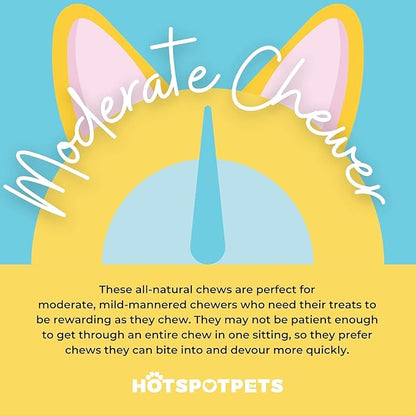 hotspot pets 8-9 Inch Large Rawhide Dog Chew Rolls (20 Pack) - Made from Grass Fed Cows - Great for Dental & Oral Care for Aggressive Chewers Large Dogs, Single Ingredient Treat