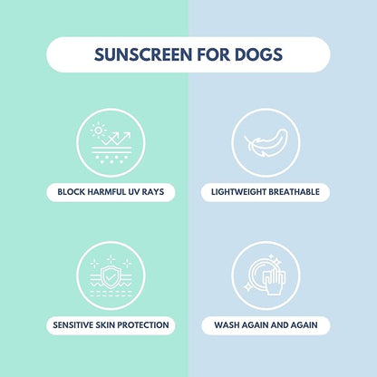 Spark Paws Sunblock Dog T-Shirt, SPF30 Protection, Lightweight Breathable Quick Dry for Dogs with Sensitive Skin - Blue & Mint (Set of 2) - 2XL