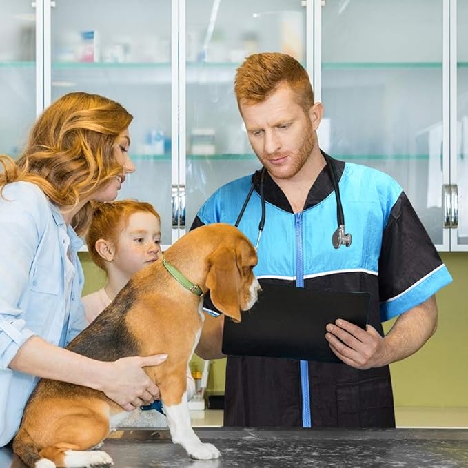 Noverlife Pet Grooming Jacket with Zipper, XL Size, Lightweight Hair Repellent Shirt Style Pet Groomer Smock for Dog Cat Grooming, Hair Salon Barber Hairdresser Work Clothes