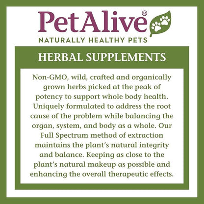 PetAlive EaseSure-S - Dog and Cat Calming Drops - Herbal Pet Supplement to Relax and Reduce Involuntary Muscle Movements, Twitching - Care for Cats and Dogs - 59 mL