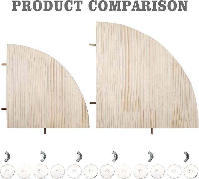 11.8 × 11.8 Inches Large Bird Perch Stand Platform, Natural Wooden Small Animals Cage Accessories, Rectangle Stand Perch Shelf for Parrot Parakeet Cockatiel Rat Hamster Guinea Pig Conure Chinchillas