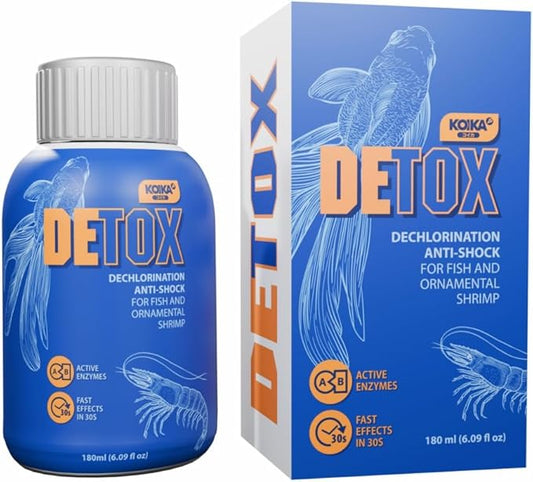 KOIKA Aquarium Water Conditioner and Dechlorinator, Anti-Shock for Fish & Ornamental Shrimp (180ml (6.08 fl oz))