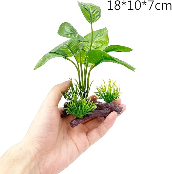 Smoothedo-Pets Fish Tank Decorations Aquarium Decoration 4inch Ornaments Accessories Betta Fish Rest Leaf Buddha (Type-B-Set-Buddha)