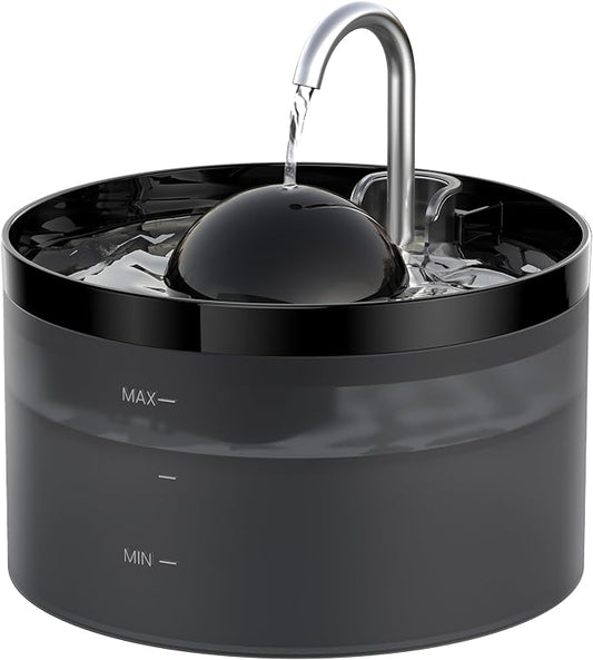 108oZ Cat Water Fountain, Pet Waterer Fountain with Ultra Silent Pump, Activated Carbon Filter Keep Water Fresh, Faucet Design, Anti Sputtering, Suit for All Kinds of Cat