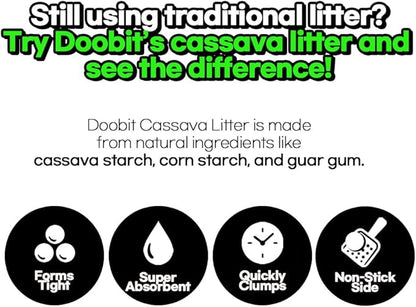 100% Cassava Cat Litter, All Natural Plant-Based Ingredient, Dust-Free, Super Clumping, Soft Texture, Mixable with Crystal cat Litter,I'm Gonna Pee(5.7lb x 1pack)