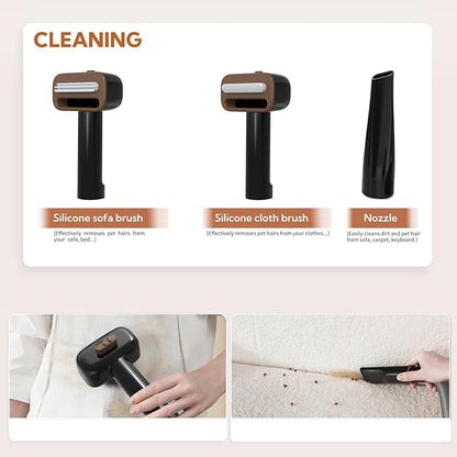 Bunfly Dog Grooming Kit with 13000kpa Strong Grooming & Vacuum Suction 99% Pet Hair,3L Capacity,11 Grooming Tools Dogs Cats and Other Animals,Home and Car Cleaning -Black