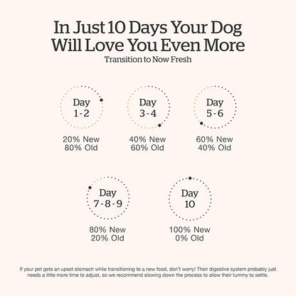 Now Fresh Grain-Free Large Breed Dry Dog Food with Turkey, Salmon & Duck, Premium Kibble for Adults Made with Real Meat & Fish, Chicken-Free, Glucosamine & Chondroitin for Healthy Joints, 25 lb Bag