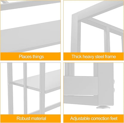 Akenow 55-75 Gallon Fish Tank Stand with Storage Shelf, 48.5 x14.9 x 29.2 Inch Aquarium Stand, Turtle Tank, Reptile Terrariums and Breeder Tank Stand,980LBS Capacity, White