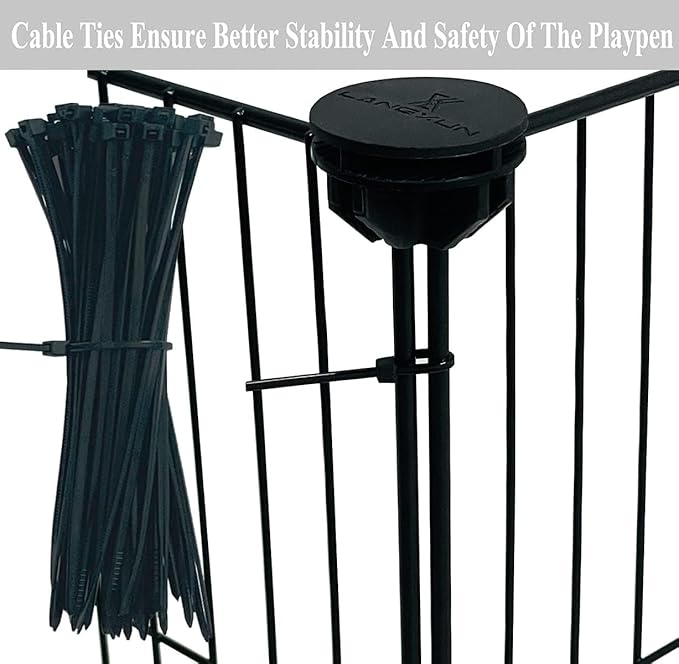 LANGXUN 12pcs DIY Small Animal Pet Playpen with Waterproof Mat, C&C Cage for Puppy Kitten, Rabbit Cage,Guinea PigsGuinea Pig Cages | Indoor & Outdoor Portable Metal Wire Yard Fence, Metal Pet Panels