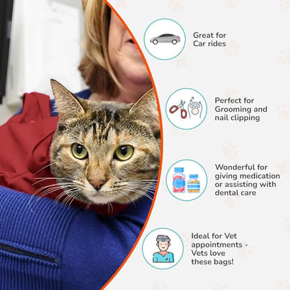 Cozy Comfort Carrier - Extra Small Red Cat Carrier Soft and Pet Carrier for Nail Trimming, Vet Visits, Medication Administration, Dental Care, and Travel