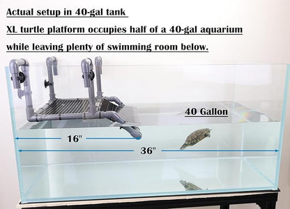 Extra Large Turtle Basking Platform, Specifically for 18 to 19 Inch Wide Aquariums