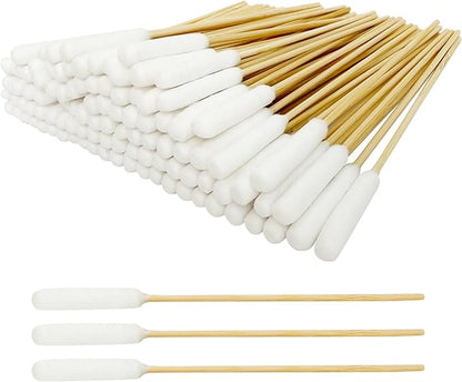 100 Pcs Long Cotton Swab for Dogs Ears – 6-Inch Long Cotton Swab with Bamboo Handle for Dog Ear Cleaning, Pet Wound Care, Makeup Touch Ups, Craft Projects, and Cleaning Electronics