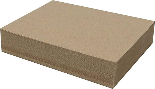 100 Chipboard Sheets 5 x 7 inch - 22pt (point) Light Weight Brown Kraft Cardboard for Scrapbooking & Picture Frame Backing (.022 Caliper Thick) Paper Board | MagicWater Supply
