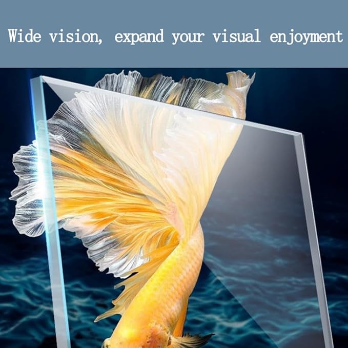 1 Gallon Aquarium Fish Tank，Rimless Aquarium Tank，7.8" L × 6.3" H × 5.5" W