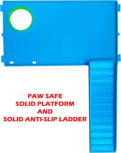 5-Level Large Crossover Twin Towner Tube Tunnel Habitat Hamster Rodent Gerbil Mouse Mice Rat Cage (Blue)