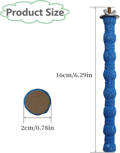 kathson Bird Perch Parrot Stand Cage Accessories Natural Wooden Stick Paw Grinding Rough-surfaced Chew Toy for Cockatiels,Cockatoo,Lorikeet,Conure,Parakeet 5 Pack (Random Color,6.29inch)