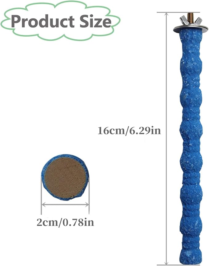 kathson Bird Perch Parrot Stand Cage Accessories Natural Wooden Stick Paw Grinding Rough-surfaced Chew Toy for Cockatiels,Cockatoo,Lorikeet,Conure,Parakeet 10 Pack (Random Color,6.29inch)