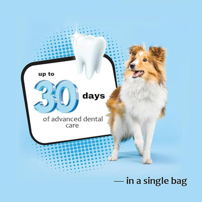 Oral Hygiene Chews for Large Dogs-Enzymatic Dental Treats for Daily Oral Care, Cleans Teeth and Freshens Breath, Reduces Plaque, Bacteria and Tartar Build Up Without Brushing-30 Chews