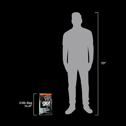 Go! Solutions Skin + Coat Care, Dry Dog Food, Turkey Recipe with Grains, 3.5 lb Bag