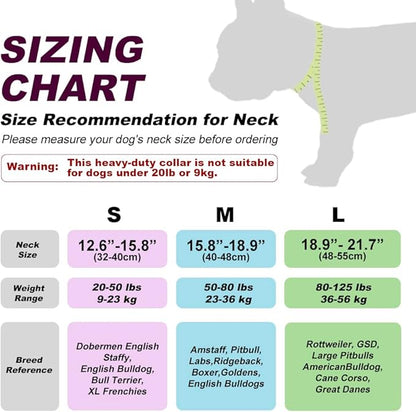 TSPRO Tactical Dog Collar, 1.5 inch Wide, Camo Green, Polyester, Heavy Duty Metal Buckle, Size S