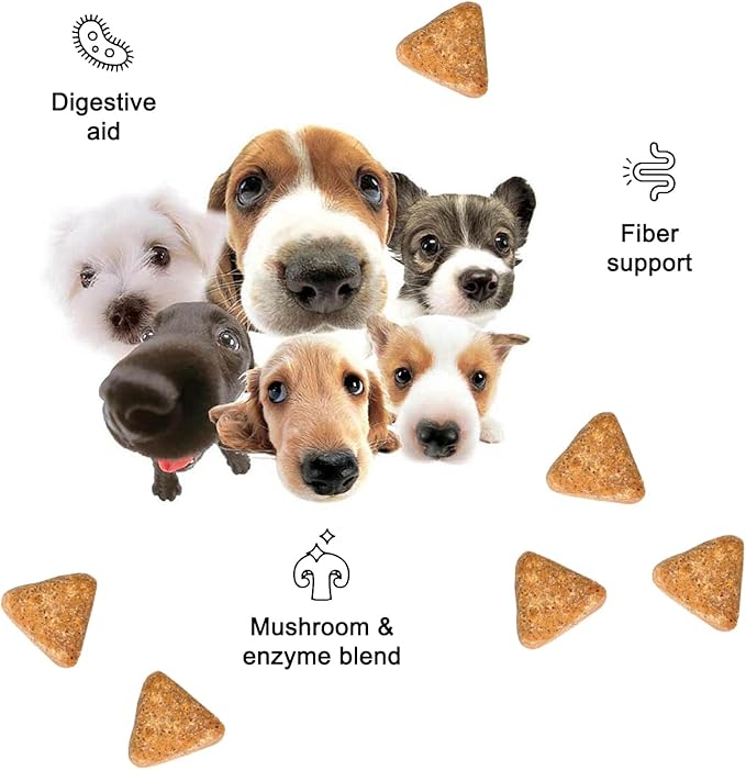 Wild Earth Dog Supplements, Soft Chews for Digestion & Immune Support, with Prebiotics, Probiotics & Enzymes, Veterinarian-Developed, Vegan