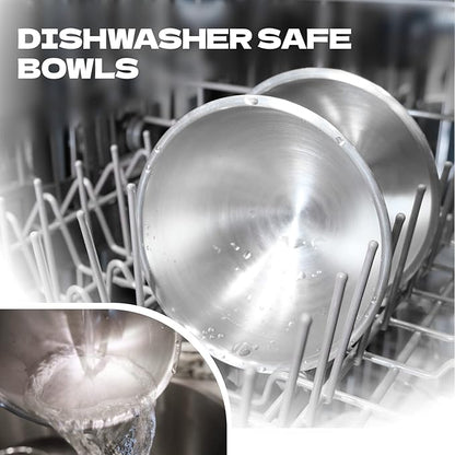 KatSupreme Raised Cat Food Bowls - Elevated Tilted Bowls Set, Stainless Steel, 2 pcs