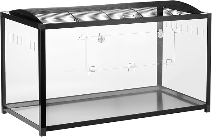 VEVOR Hamster Cage, 360 Viewing Transparent Hamster Habitats, Small Animal Cage