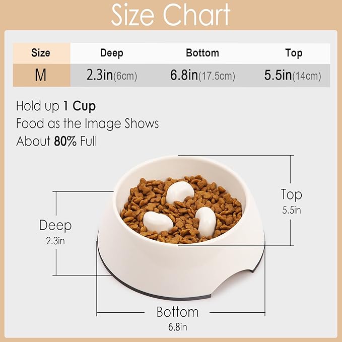 SUPERDESIGN Slow Feeder Dog Bowl Cat Bowl 1 Cup Slow Feeding Dog Bowl for Small Medium Breed Anti Gulping Healthy Eating Interactive Bloat Stop Alternative Non Slip Puzzle Dog Food Bowl, Green