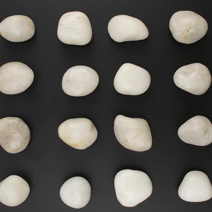 10lbs River Rocks - 1-2 Inch Natural White Decorative Rocks for Potted Plants, River Rocks for Aquariums, and Landscaping (Weight : 10 LB, White)