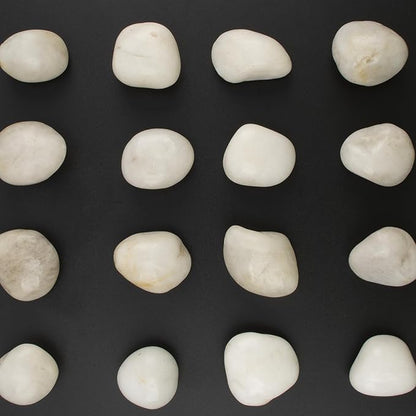 10lbs River Rocks - 1-2 Inch Natural White Decorative Rocks for Potted Plants, River Rocks for Aquariums, and Landscaping (Weight : 10 LB, White)