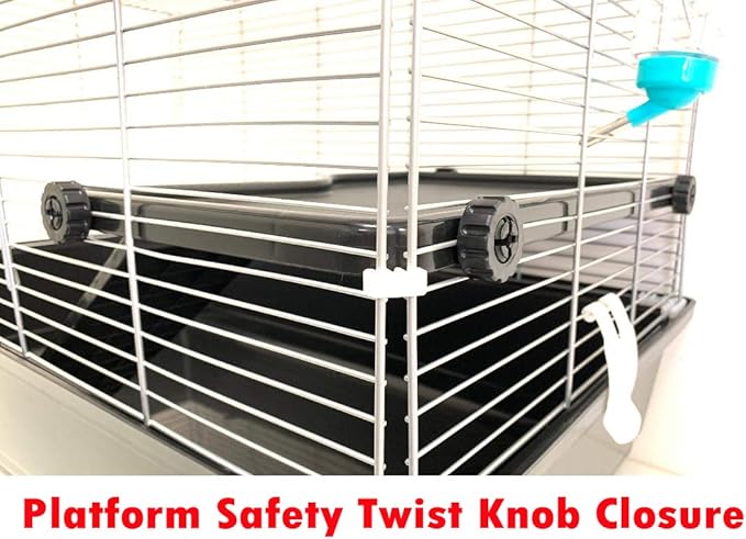 Large Pet Products Universal 2-Level Small Animals Home Critters Habitat Cage Narrow 3/8-inch Wire Spacing for Wide Variety Exotics Animal Hamster Rat Mice Mouse Gerbil Guinea Pig Chinchillas Ferret