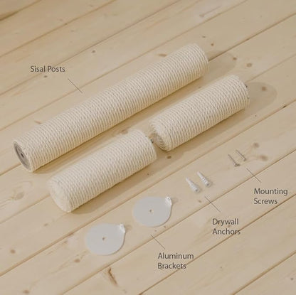 34" Wall Mounted Cat Scratcher, Sisal Scratching Post