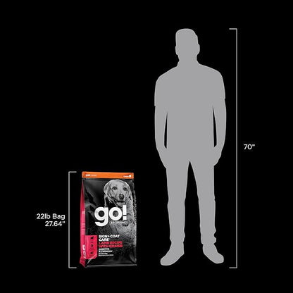 Go! Solutions Skin + Coat Care, Dry Dog Food, Lamb Recipe with Grains, 22 lb Bag