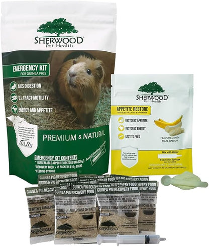 Sherwood Pet Health Guinea Pig Emergency Kit (Small) with Timothy Recovery Food and Appetite Restore in Stay-Fresh Packets