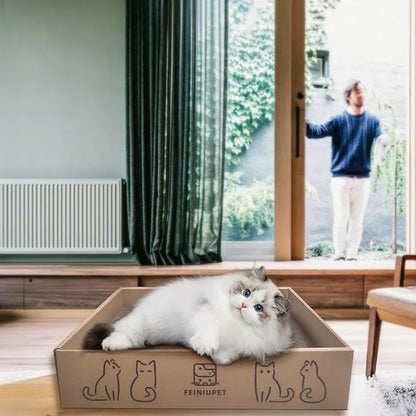 Cat Scratching Board Set (3-Pack) – Durable & Eco-Friendly Cat Scratcher Pads for Indoor Cats, Double-Sided Corrugated Cardboard, Non-Toxic, Cat Scratch Pads for Scratching & Resting