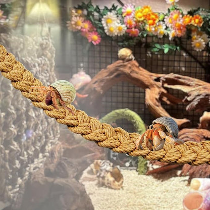 kathson 2 PCS 26 Inches Hermit Crab Climbing Toys,Reptile Vines Toy Hermit Crab Rope Ladder Bendable Hermit Crab Supplies Tank Terrarium Accessories for Hermit Crabs Lizards Leopard Geckos