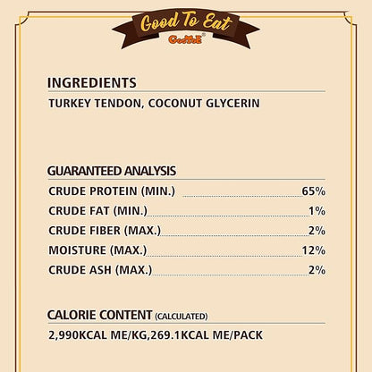 Gootoe Turkey Tendon Dog Treats – 100% USA-Sourced, Natural Snack, Premium Training Chews, Hypoallergenic, Reseal Value Bags, Size for Medium & Small Dogs, Braid (Medium) 3.17 oz/Pack (90gm)