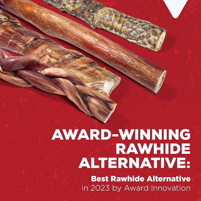 Natural Farm Power Bully Sticks Dog Chews (2-3”, 1 Pound Bag), 2-in-1 Power Chews: Premium Beef Cheek Wrapped in Beef Pizzle, Double Chewing Time, Promotes Dental Health, Great for Small Dogs