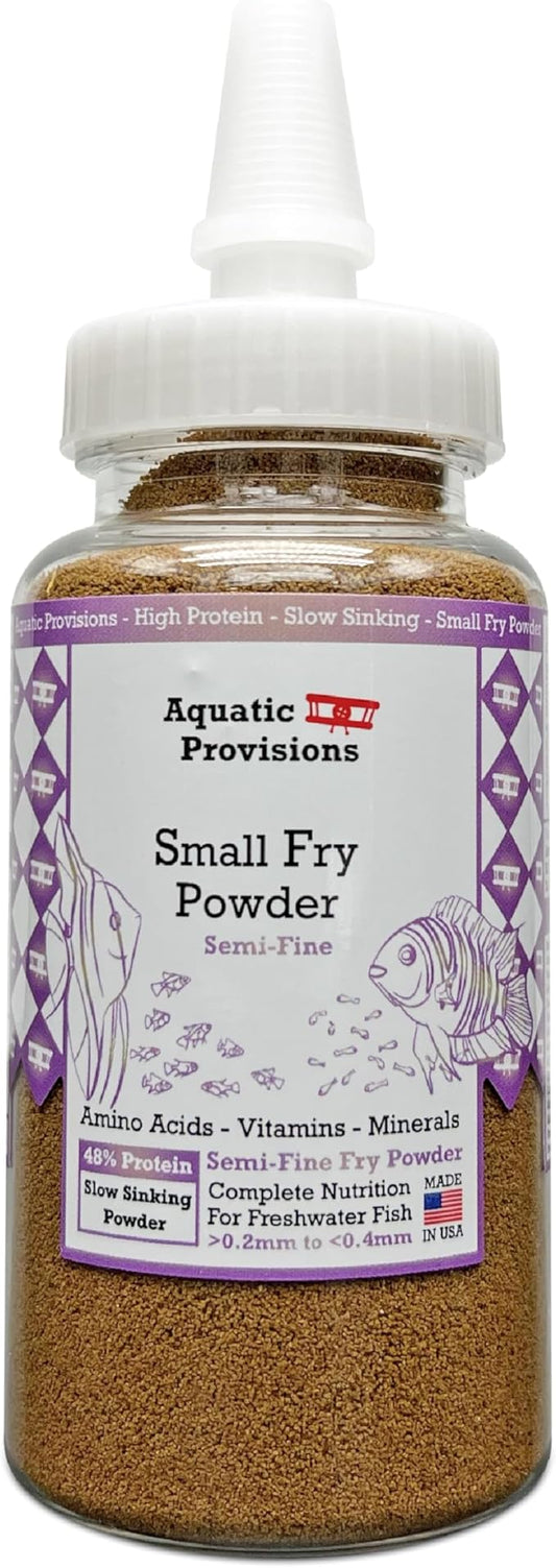 Small Fry Fish Food Powder 3.17 oz, for Breeding and Raising Newborn and Juvenile Freshwater Aquarium Species
