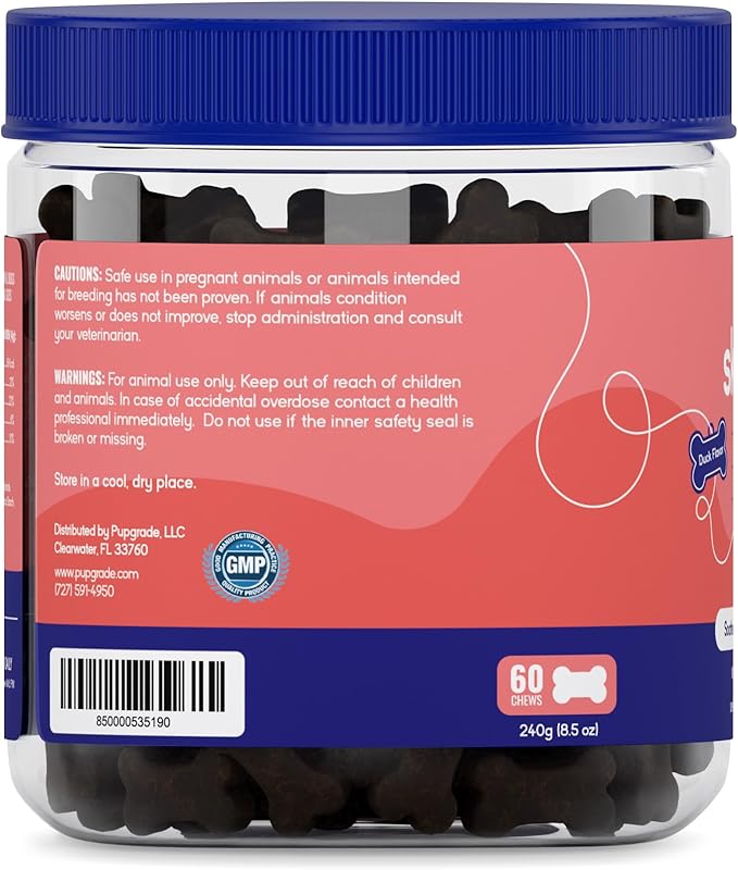 PupGrade Skin & Coat Soft Chew Supplement for Dogs – Supports Healthy Skin, Coat, and Immune Function - Rich in Natural Fish Oil, Omega Fatty Acids, and Vitamins – 360 Soft Chews