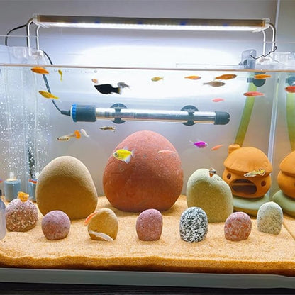 Aquarium Ceramic Mushroom House Decorations, Natural Fish Tank Landscape Frog House for Cichlid Betta Fish Goldfishes Tank Landscape Decoration